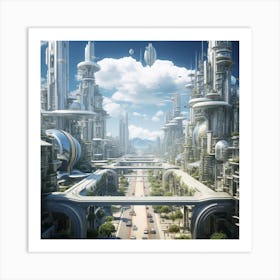 Futuristic City 28 Art Print