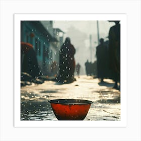 Rainy Day In Nepal Art Print