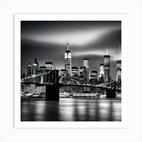 New York City At Night 2 Art Print