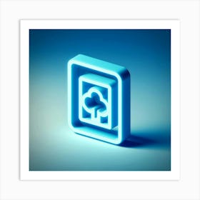 Cloud Icon - Cloud Stock Videos & Royalty-Free Footage Art Print