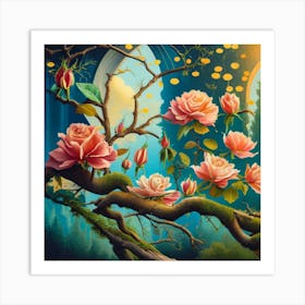 Roses In The Sky 1 Art Print