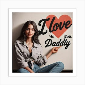 I Love You Daddy 2 Art Print