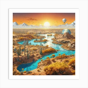 Desert Landscape 28 Art Print