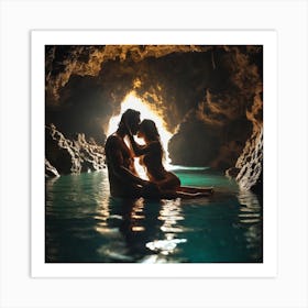 Couple In A Cave 1 Art Print