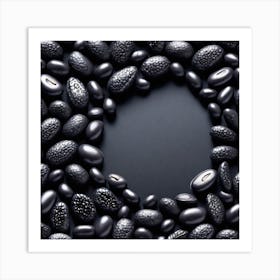 Black Beans In A Circle 2 Art Print