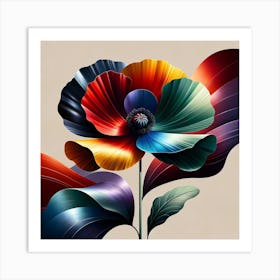 Abstract Flower Canvas Print Art Print