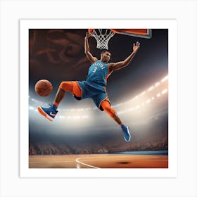 Oklahoma Thunder Basketball Player Art Print