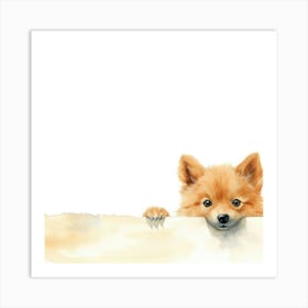 Pomeranian Puppy Art Print