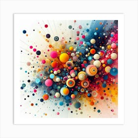 Abstract colorful spots 2 Art Print