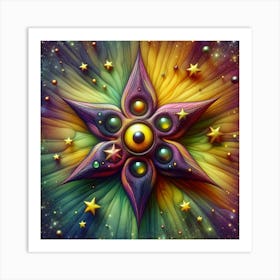 Psychedelic Star Art Print