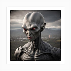 Alien With Grey 6a Art Print