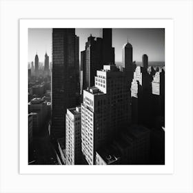 Black And White Cityscape 1 Art Print