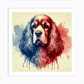 Watercolor English Cocker Spaniel 3 Art Print