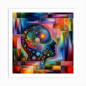 Abstract Of A Head Art Print