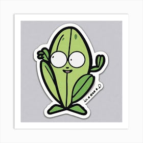 Pea Sticker Art Print