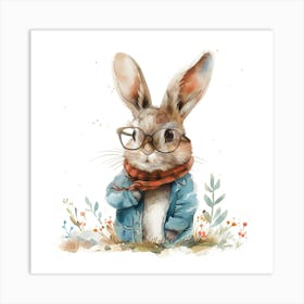 Nursery Decor Cute Easter Bunny Art Print