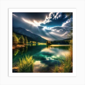 Lake In The Mountains 20 Art Print