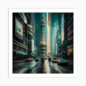 Futuristic City 29 Art Print
