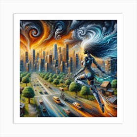 Futuristic Cityscape 1 Art Print