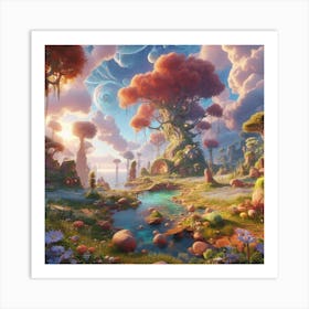 Bloom-filled valley 3 Art Print