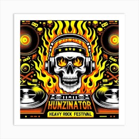 Heavy Rock Festival Poster Art Print