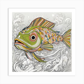 Colourful Fish Art Print