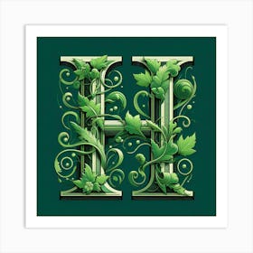 Letter H 2 Art Print