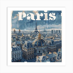 PAris PostCard Artwork 1 Art Print