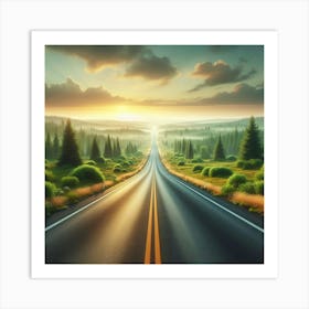 Road In The Countryside 1 Art Print