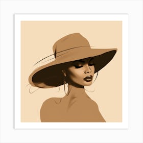 Woman In A Hat 27 Art Print
