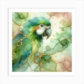 Parrot abstract painting Art Print