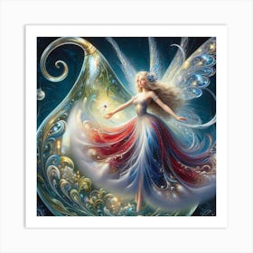 Fairy With A Pear Art Print