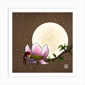 Sleeping under the Magnolia Moon Art Print