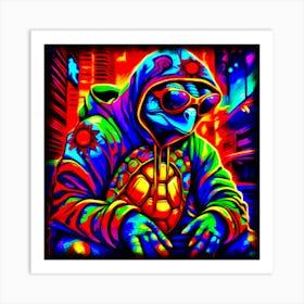 Psychedelic Turtle Art Print