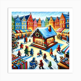 Super Kids Creativity:Christmas Market 1 Art Print