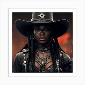 Black Woman In A Hat 1 Art Print