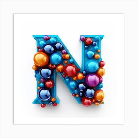 Letter N 1 Art Print