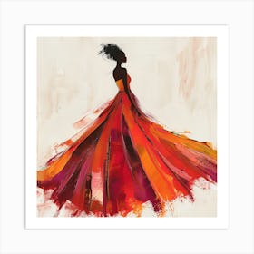 Woman In A Dress 6 Art Print