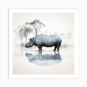 Hippo art Art Print