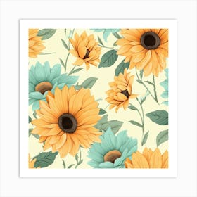 Light Sunflower Art Print