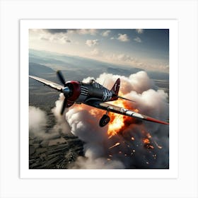 Warplane In Flight Art Print