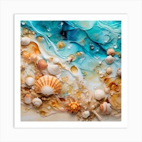 Sea Shells On The Beach Art Print