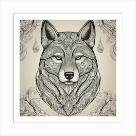 Wolf Head 7 Art Print