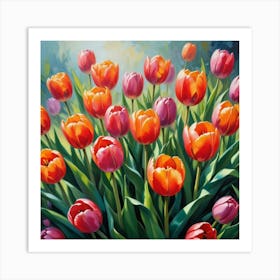 Tulips In Spring Art Print 2 Art Print