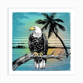 Bald Eagle At Sunset Art Print