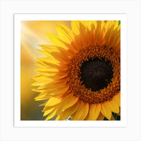 Sunflower Sun Art Print