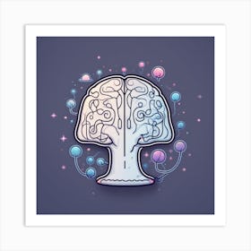 Illustration Of The Brain Art Print