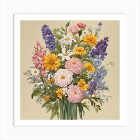 Bouquet Of Flowers Art Print