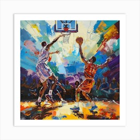 Basketball Dunk Art Print