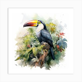 Toucan Watercolor Painting Art Print